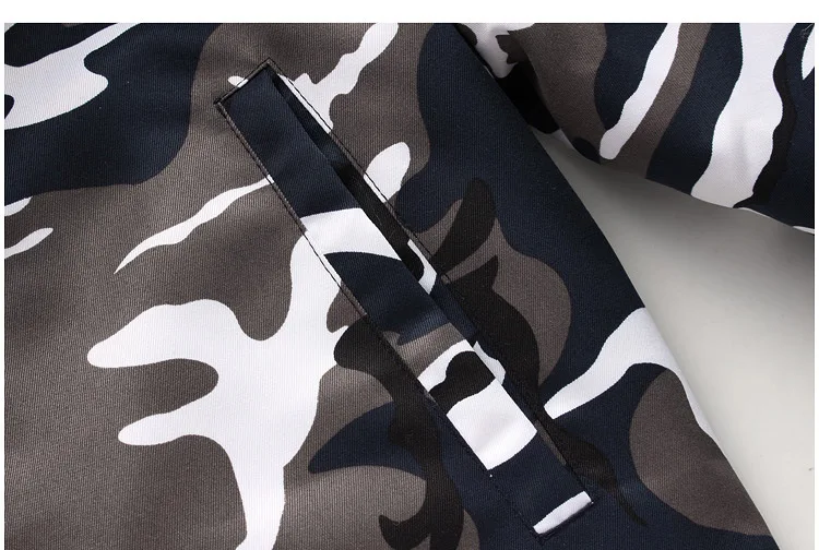 Male Fur collar Hooded wadded Camouflage Parkas Mens Military Medium long Winter Coat Thickening warm Cotton-padded Jacket