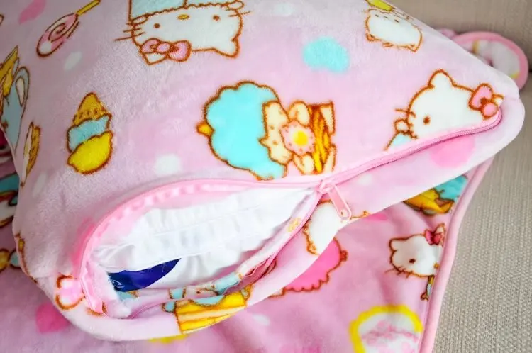 1 шт., мягкая плюшевая наволочка с рисунком «My Melody angel», хлопок, одна подушка, покрывало, одеяло, простыня для девочек, детская кровать, украшение
