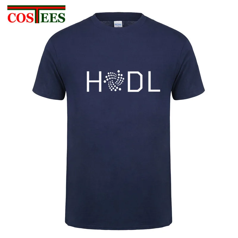 Hodl Iota Футболка мужская белая футболка для отдыха с коротким рукавом на заказ