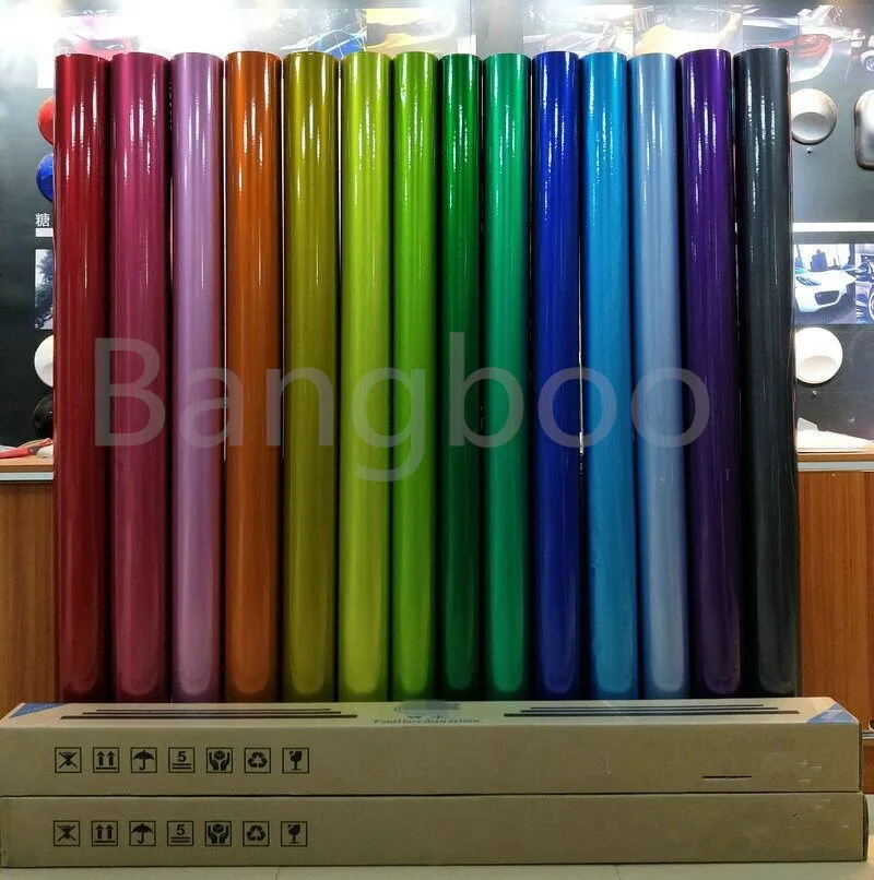

1.52*18m High Glossy Car Vehicle Gold Glossy Vinyl Wrap Candy Color Car Wrap Vinyl