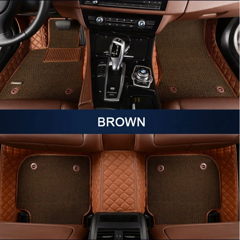 Brown Автомобильные коврики на заказ для Toyota Land Cruiser 200 Prado150 120 Rav4 Corolla Для Avalon Highlander Camry Crown автомобильные стильные вкладыши - Название цвета: Brown