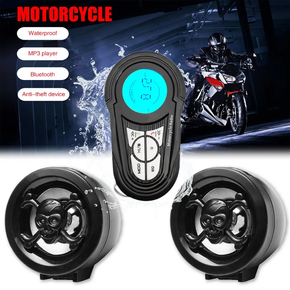 Mofaner 1 комплект водонепроницаемая bluetooth аудиосистема для мотоцикла звуковая