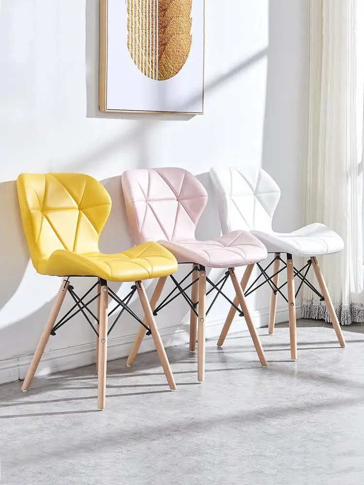 Стул скандинавский домашний простой сетчатый Красный Кофейный стул