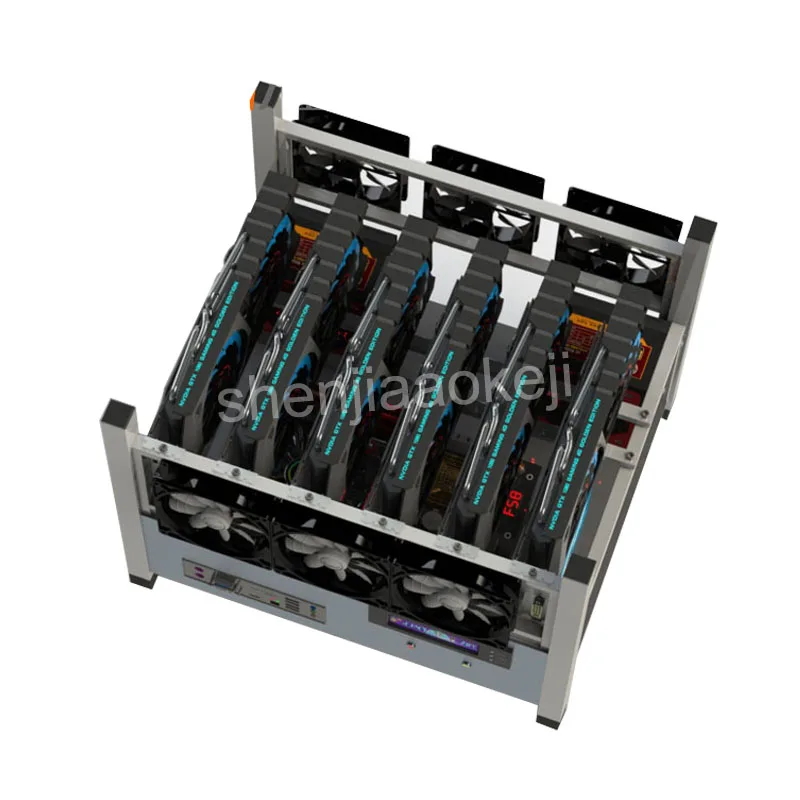 6 GPU графика карта шасси стойка открытый воздух добыча случае компьютер Шасси