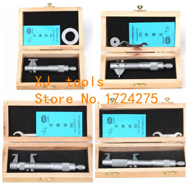 売る 5-30 ミリメートル 25-50 ミリメートル 50-75 ミリメートル 75-100 ミリメートル 4 ピース/セット内側マイクロメータスパイラルマイクロメータ内孔測定ツール
