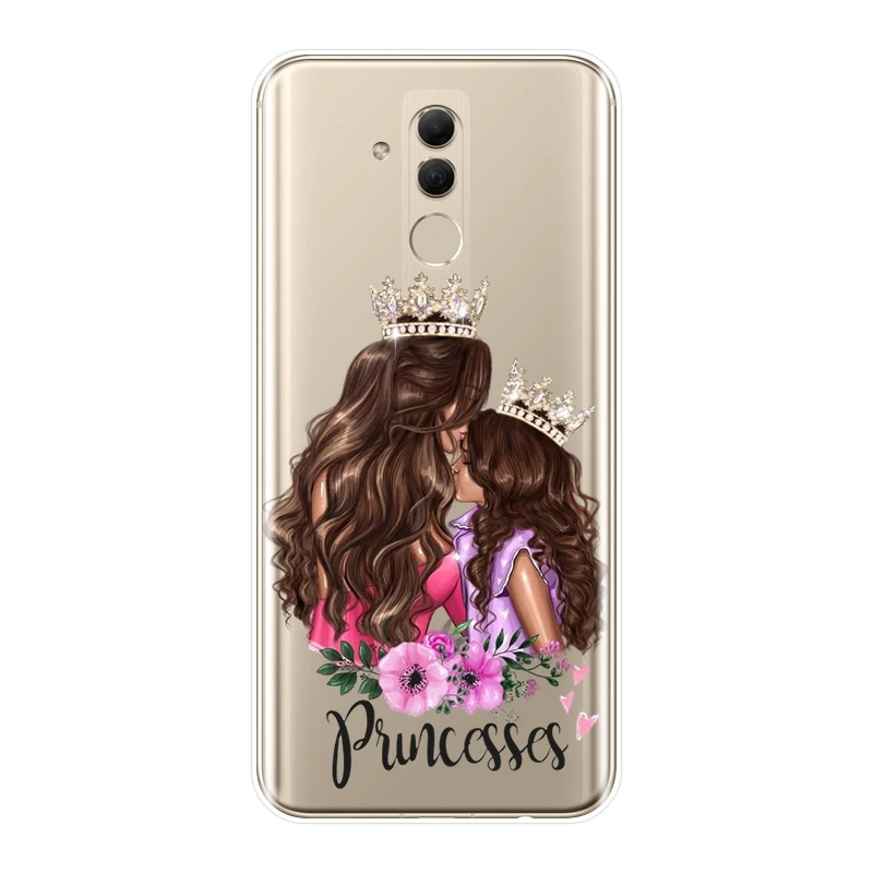 Милый мягкий чехол для телефона для huawei mate 20, 10, 9 Pro, силиконовая задняя крышка для мамы и ребенка, чехол для huawei mate 7, 8, 9, 10, 20 Lite