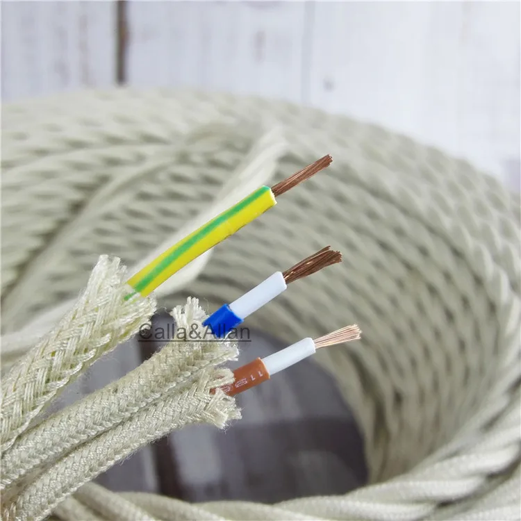 3x0 75 винтажный тканевый провод витой кабель Плетеный Электрический DIY подвесной