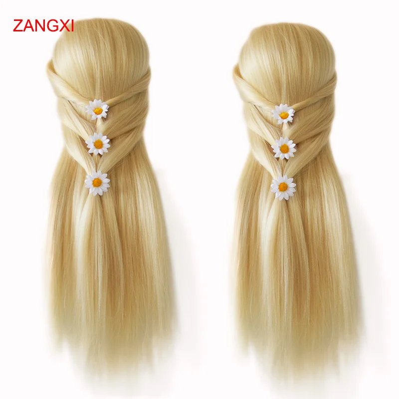 613# Blonde Hair Head Mannequin Professional Styling Head Training Doll Hair Model For Hairdressing Maniqui White Manikin Head
