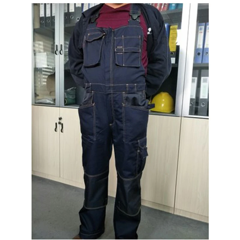 

New Bib Overalls Men Women Work Coveralls Multi-functional Pockets Repairman Strap Jumpsuits Pants Top Quality Workwear Uniforms