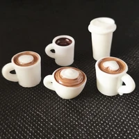 7pcs slime charms mini coffee cup resin plasticine slime accessories beads making supplies for diy scrapbooking crafts