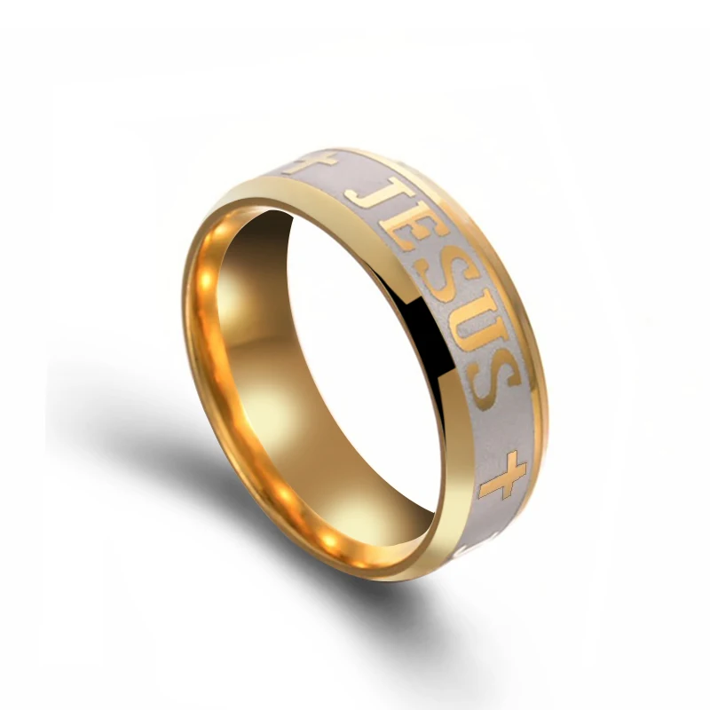Высококачественное Кольцо большого размера 6 мм из титановой стали золотого