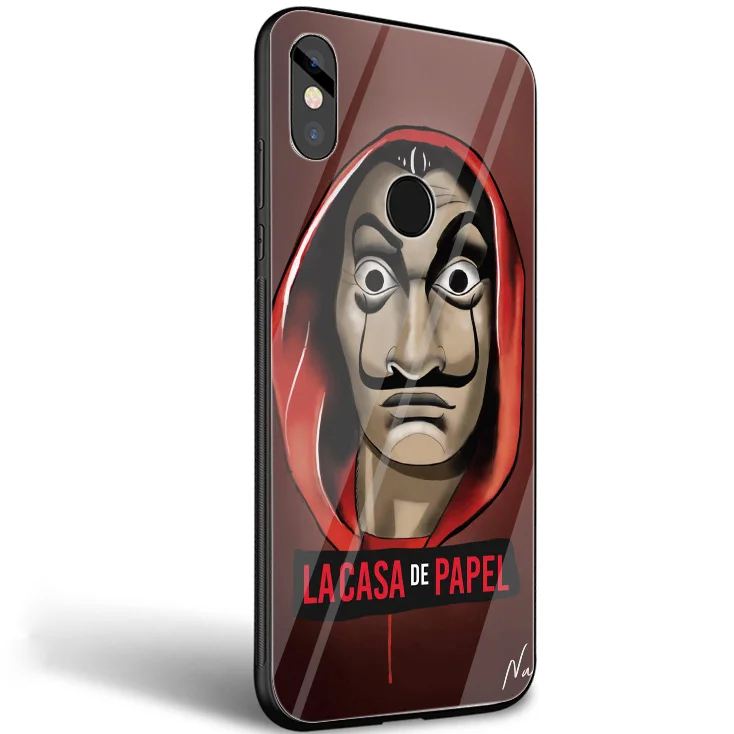 Чехол из закаленного стекла Desxz La Casa De Papel для Xiaomi MI 8 9 Lite A1 A2 Redmi Note 5 6 7 Pro 6A 4X Pocophone F1 |