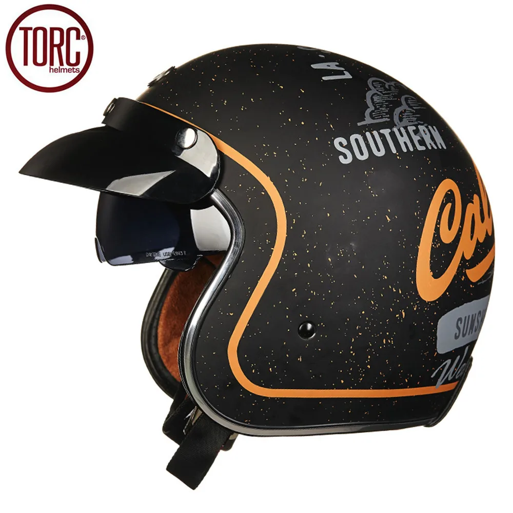 Шлем TORC moto rcycle ретро с открытым лицом винтажный крейсерский шлем T57A Casque Casco cicleta
