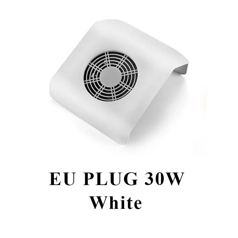 EU-White 68/30 Вт лак для ногтей, всасывающий пылесборник вентилятор Вакуумный УФ гелевый Очиститель Машина инструменты мешок для сбора пыли ногтей маникюрный салон инструмент - Цвет: EU-White