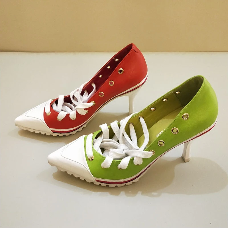 Туфли лодочки принцессы Европейская станция весна 2018 Корейская версия туфли