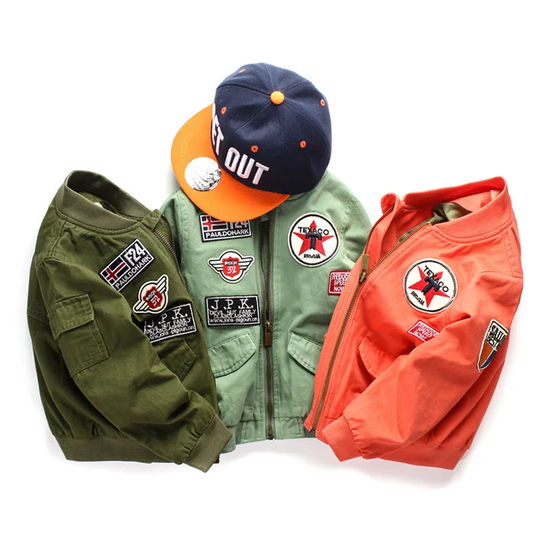 

2016 Spring And Autumn Fashion Handsome Boy Long Sleeve Baseball Jacket Children Cotton Garment Zipper Sports Casual Outerwear