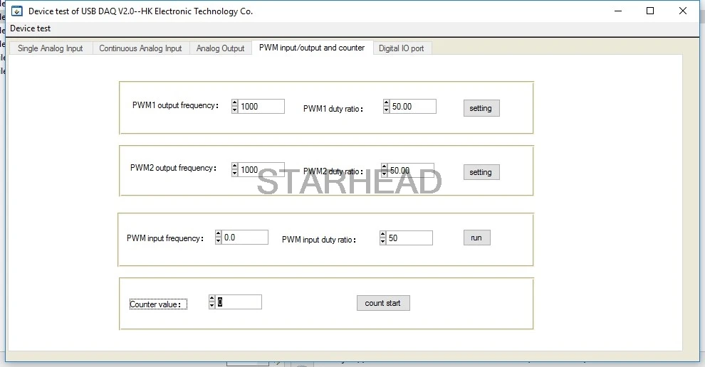 USB DAQ 12AD 2DA 8I/O Модуль сбора данных 0-3,3 В аналоговый цифровой ШИМ счетчик LabVIEW Matlab VC коды Win10 Linux