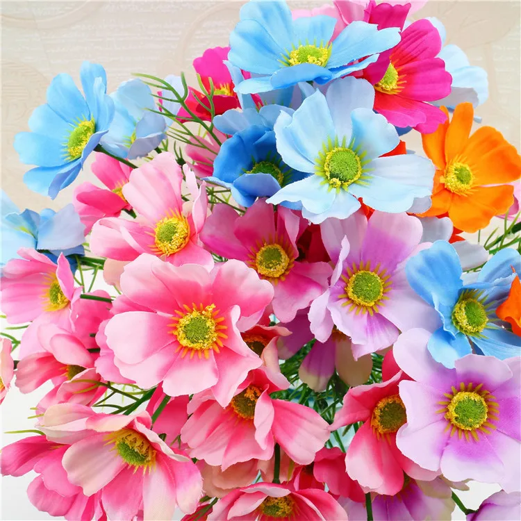 Artificial Flowers Coreopsis Bouquet Silk For Wedding Home Party Decoration Festival Decor Fake | Дом и сад