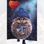 3D Алмазная картина, вышивка крестиком, 5D алмазная вышивка, Сова, бриллиантовая мозаика; резина, домашний декор, сделай сам, Алмазное искусство