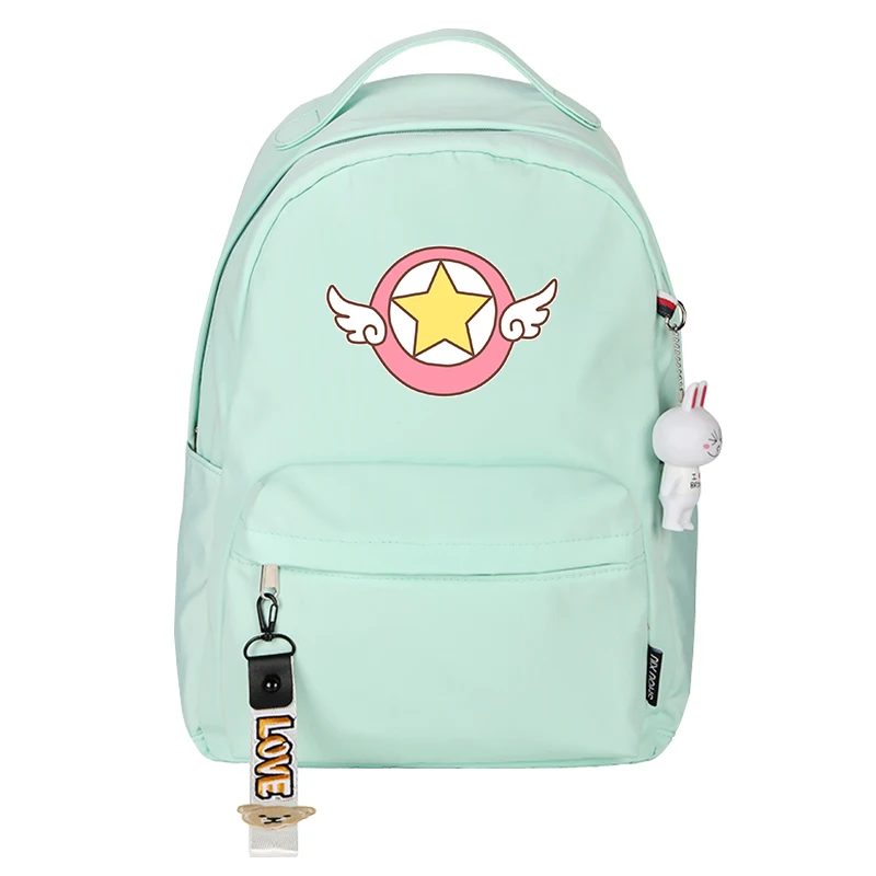 Аниме карта Captor SAKURA Kawaii женский рюкзак SAKURA милый рюкзак нейлоновые школьные сумки для девочек-подростков мультяшный рюкзак для путешествий
