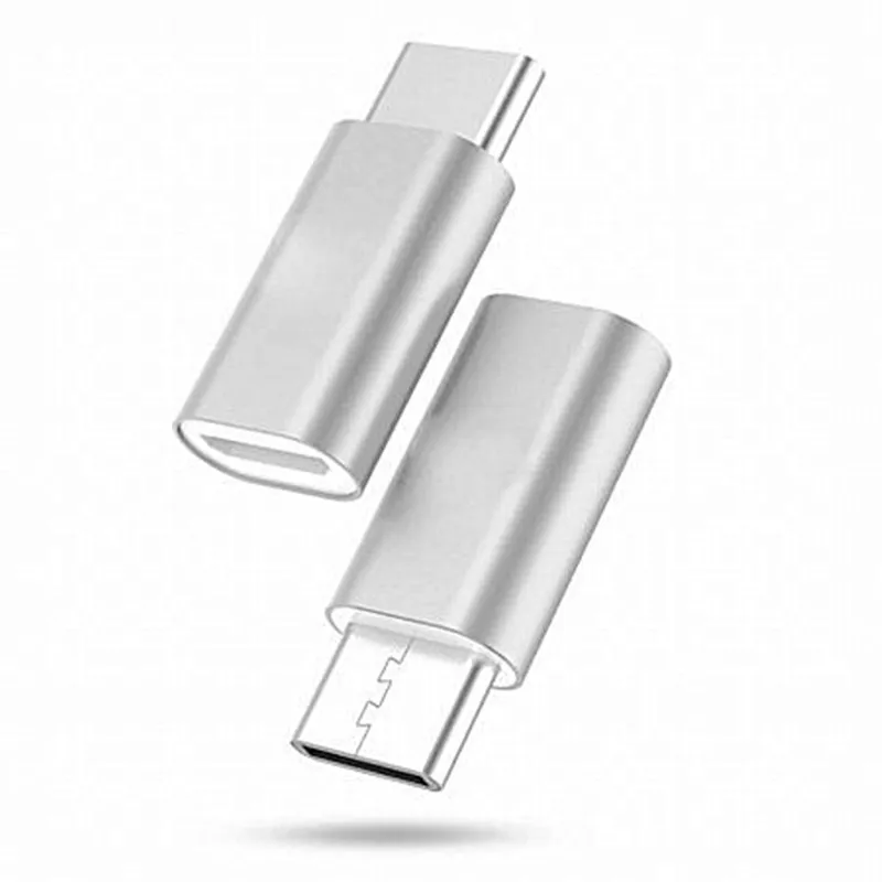 2 шт. USB C разъем типа штекер Micro Женский металлический адаптер зарядное устройство