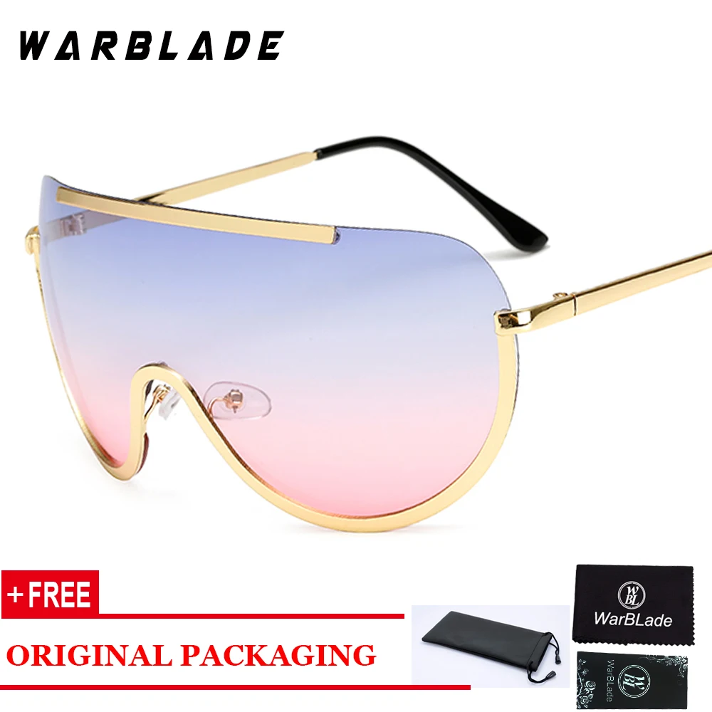 Новейшая оправа для очков big Shield из сплава оверсайз сексуальные крутые