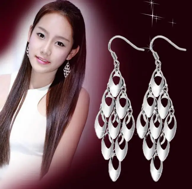 OMH оптовая продажа модные ювелирные изделия серьги гвоздики из стерлингового