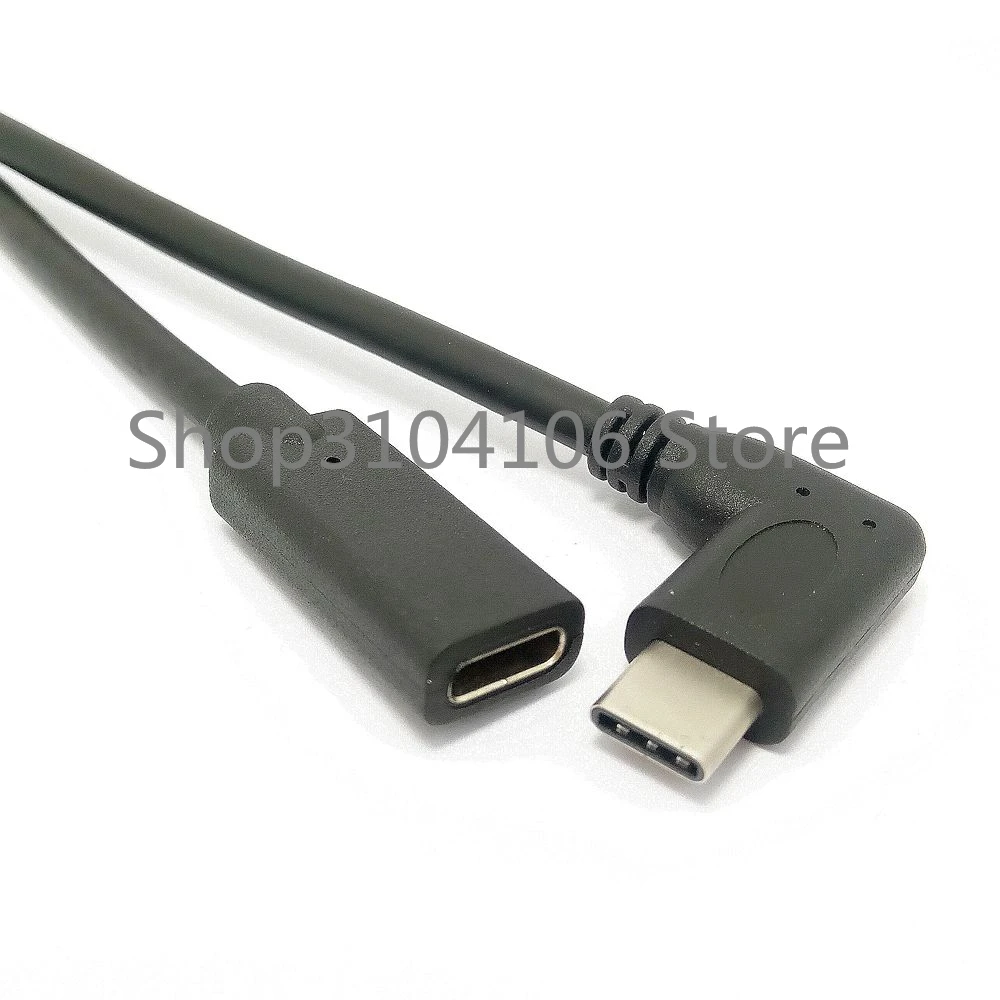 90 градусов правый угловой USB-C USB 3 1 Тип C Мужской и Женский Удлинительный кабель