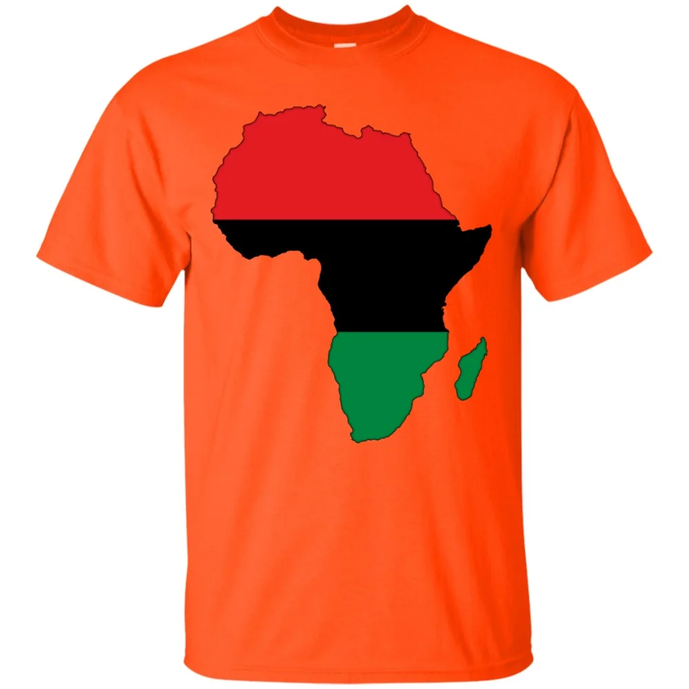 Pan Africa Flag and Contour Pride Футболка с флагом и континентом Новинка Лето 2019|Мужские