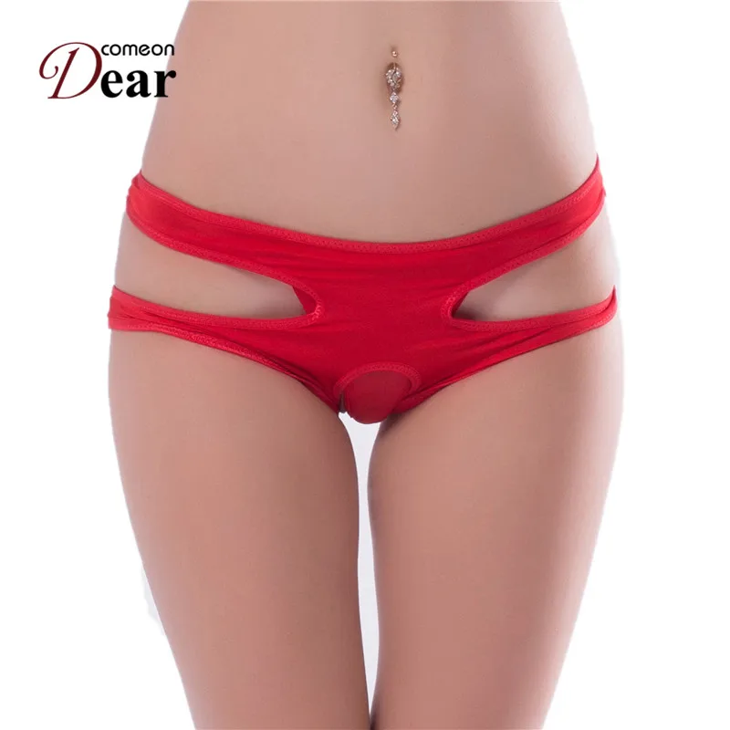 Comeondear PA5016 разноцветный Новые однотонные Для женщин трусы с вырезами открытой