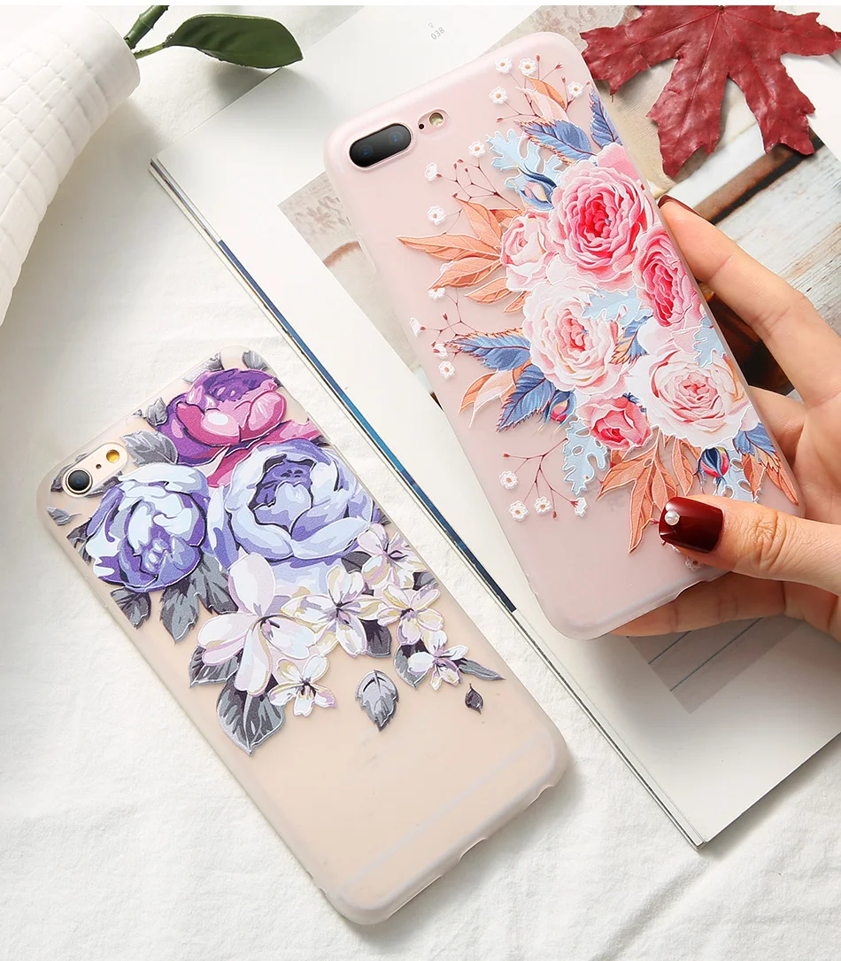 KISSCASE 3D Цветочный чехол для телефона Xiao mi Pocophone F1 8 9 SE mi A1 A2 Lite Red mi 7 6 Pro 6A 5A 5 Plus Note 4 4X мягкий чехол из ТПУ