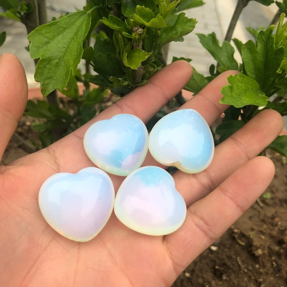 

Natural crystal opal heart energy healing