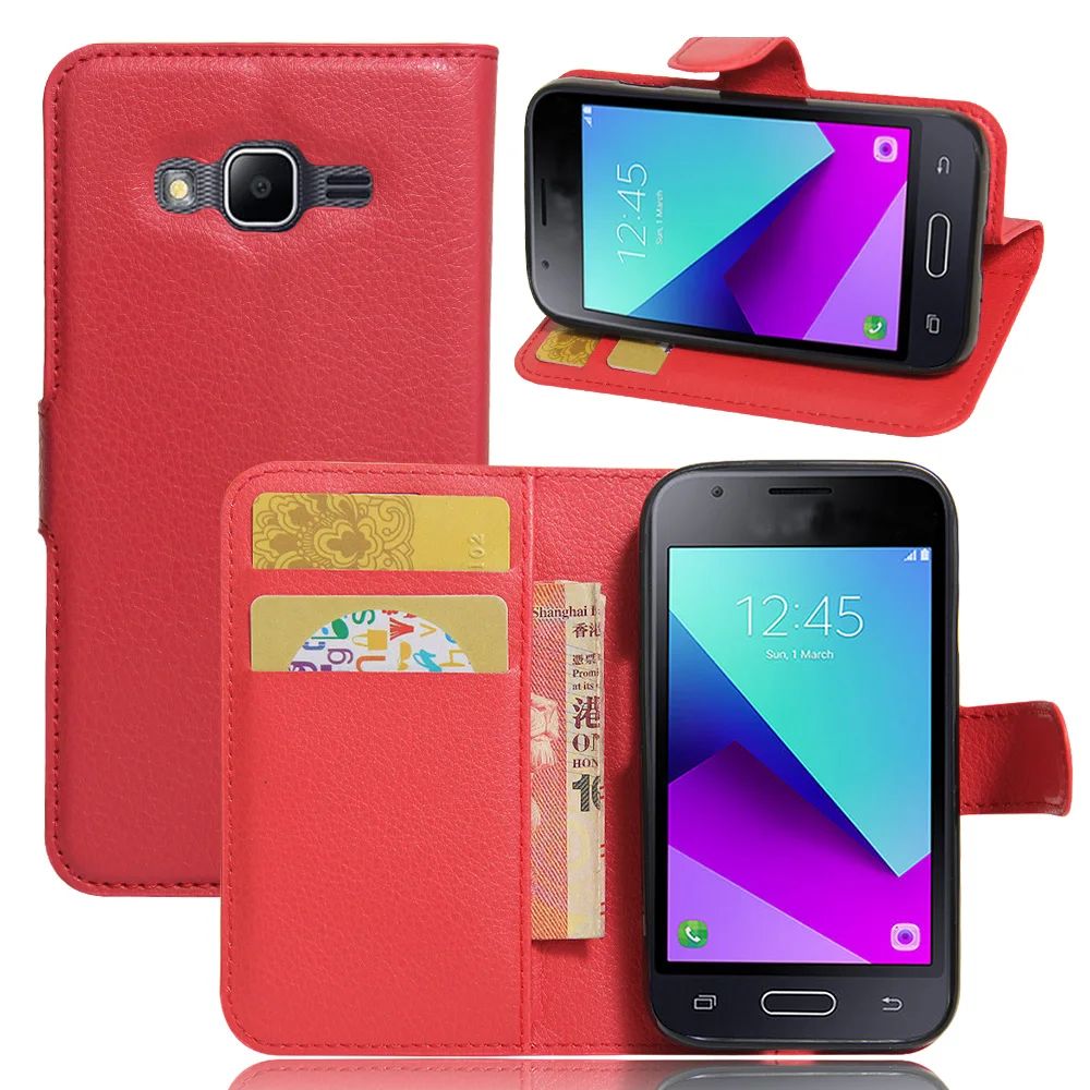 Чехол из искусственной кожи с откидной крышкой для Samsung Galaxy J1 Mini Prime SM J106 стильный