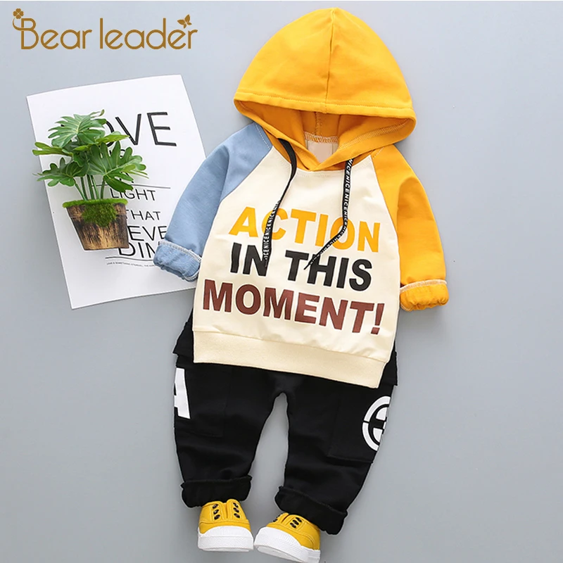 Bear Leader Boys Clothing Set New Autumn Boy Kids Clothes Striped T-Shirt and Pants 2Pcs Baby Sets Children | Детская одежда и
