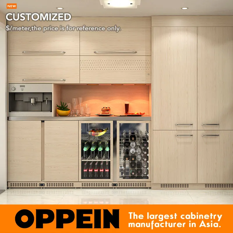 Oppein мокрого и сухого кухонного шкафа из нержавеющей стали с столешницей (OP17-ST02) |