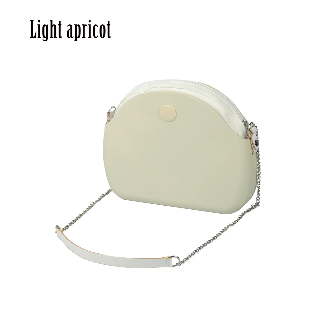 light apricot Новинка, круглый светильник в виде Луны с длинной цепочкой, водонепроницаемый внутренний карман, резиновый силиконовый круглый лунный светильник Obag, женская сумка - Цвет: light apricot