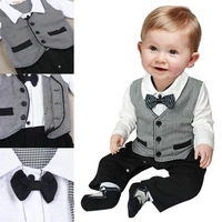 childrens boy sets cotton gentleman romper jumpsuit bodysuit baby boy clothes outfit 1 3t