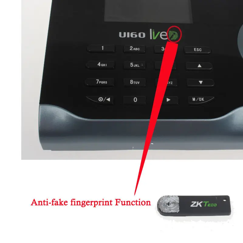 Биометрический считыватель отпечатков пальцев Zksoftware U160 таймер посещаемости