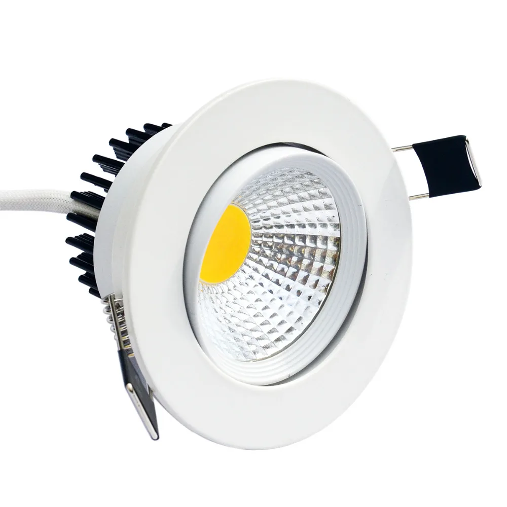 

jiawen 10pcs 3W 5W 7W Dimmable Anti-glare COB LED Circular Ceiling Light Warm/Warm White (AC 85~265V)