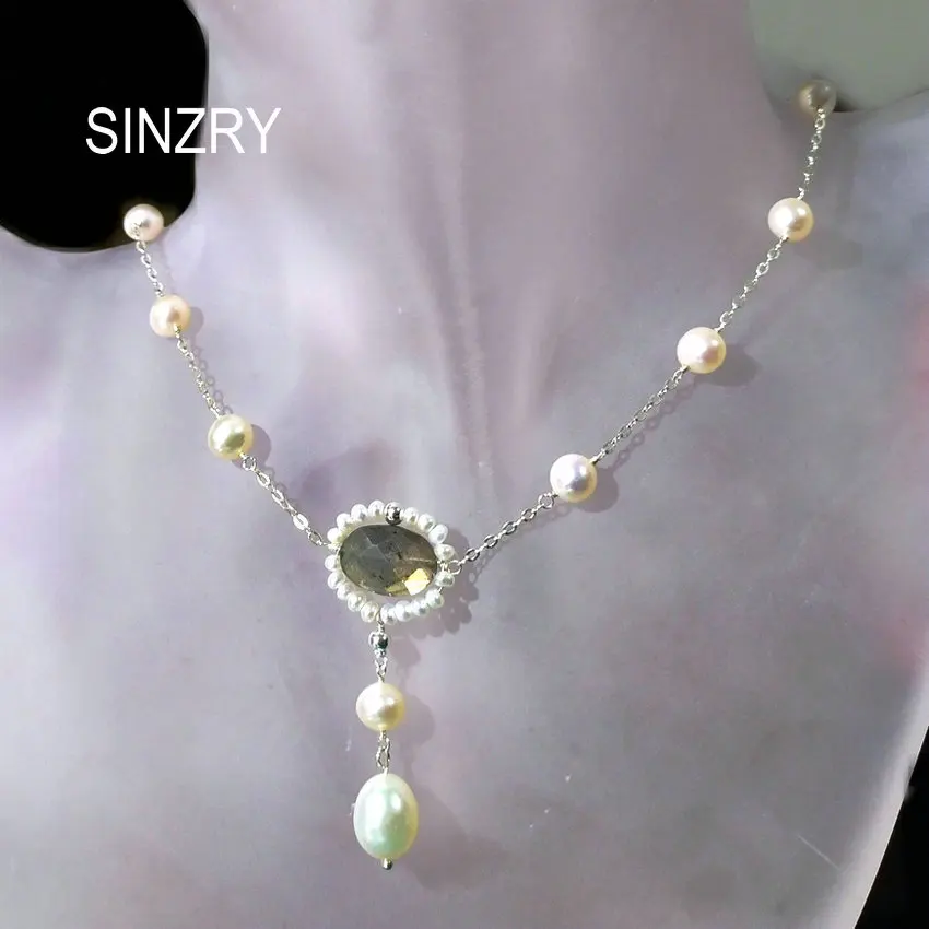 Женское винтажное ожерелье SINZRY из 100% стерлингового серебра 925 пробы с