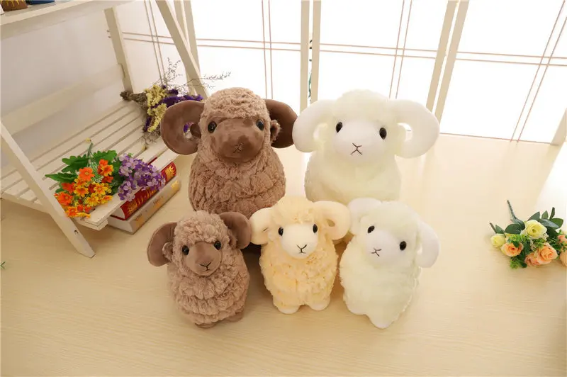 25cm/38cm/42cm Sheep Plush Toys Simulation Stuffed Animal Soft Doll Real Life Plush Sheep Toys For Children Baby Kids Gift