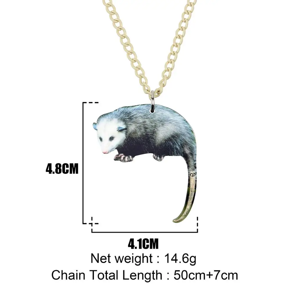 WEVENI акриловая подвеска Possum уникальный дизайн животных ювелирные изделия для