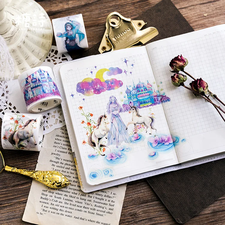 Последняя сказка Loulan Girl васи клейкая лента DIY Скрапбукинг наклейка Label Craft маскирующая лента