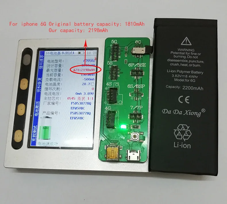 Оригинальный аккумулятор Da Xiong для iPhone 6S Plus 6splus сменные литий ионные батареи 3500