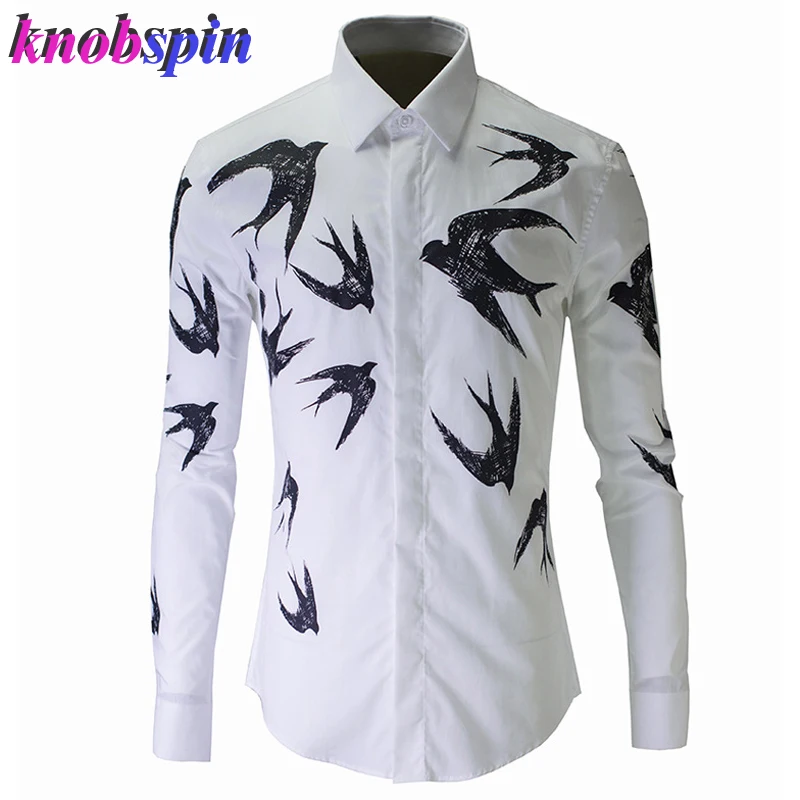 

Trend Mens Shirt 2019 Europe Fashion Brand long sleeve Slim Casual Chemise homme High quality Cotton Business male Dress shirts