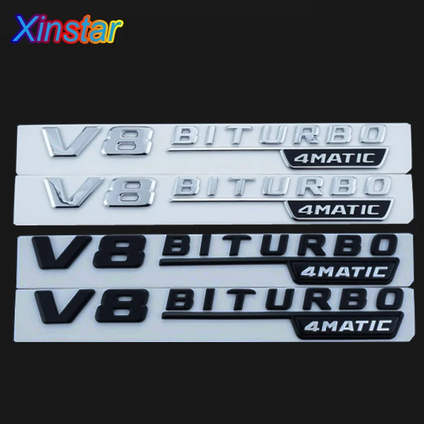2 шт. V8 BITURBO 4matic стикер fender для автомобиля эмблема Mercedes Benz w117 cla45 w205 c63 w212 e63 w207 w176 a45