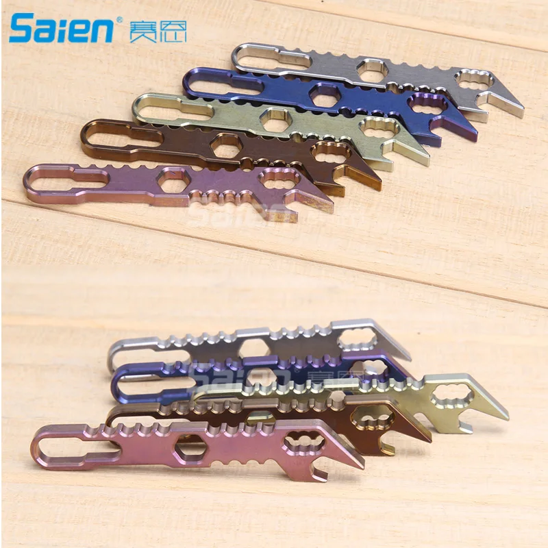 Outdoor Camping Multi-Function Mini Beer Bottle Opener EDC Titanium Survival Card Pocket Keychain Tools | Спорт и развлечения