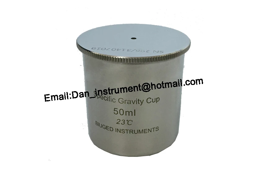 50ml Stainless steel Density Specific Gravity Cups with DIN 53217,ISO 2811 and BS 3900 A19. Standard