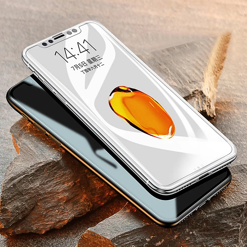 For iphone X 3D Curved Edge Full Cover iPhone 8 7 Plus 6 6s Tempered Glass Front Screen Protector Protective Film | Мобильные