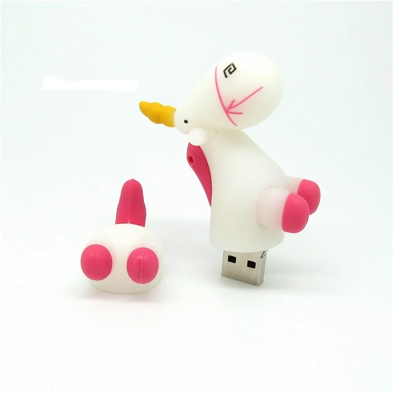 С принтом в виде белого единорога флешки Миньон usb флеш накопитель TF карта с